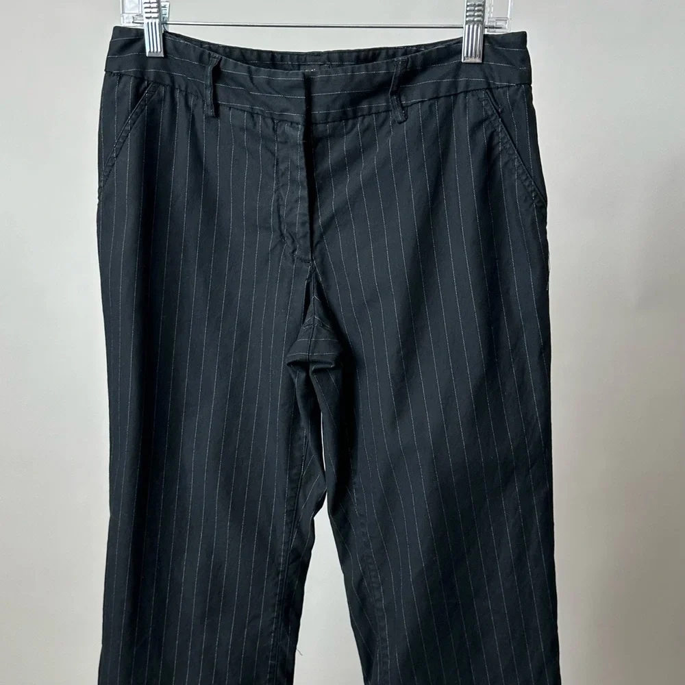 STYLISH VTG 1990S MOSSIMO BLACK PINSTRIPE PANTS DRESS PANTS TROUSERS SIZE-8 - Picture 8 of 9